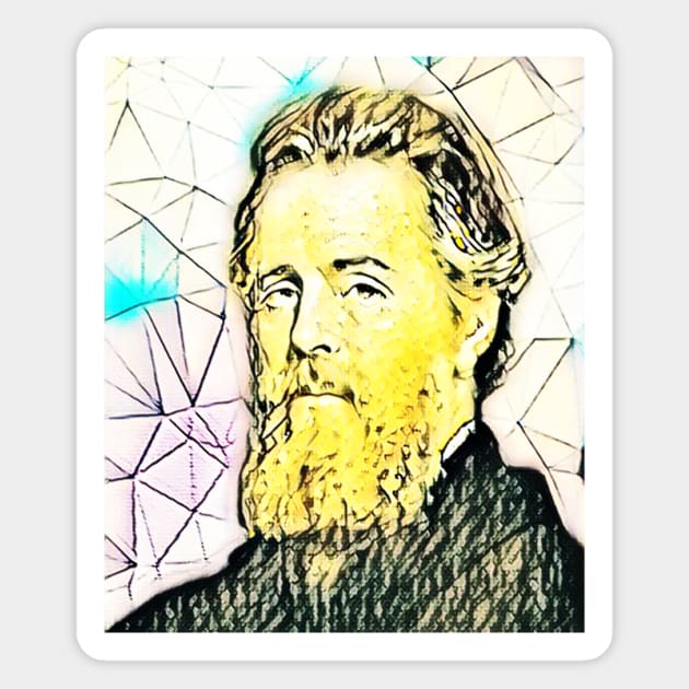 Herman Melville Portrait | Herman Melville Artwork 2 Magnet by JustLit